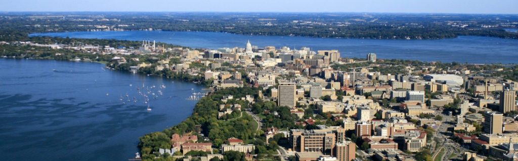 arial view of madison