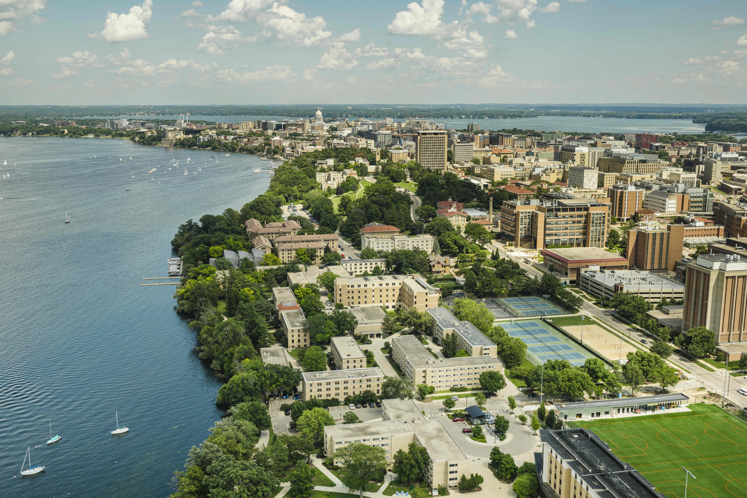 aerial view of campus